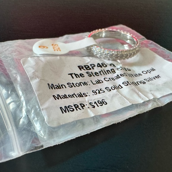 BP Sterling Band with White Opal Stones (RBP 4619) - Picture 2 of 13